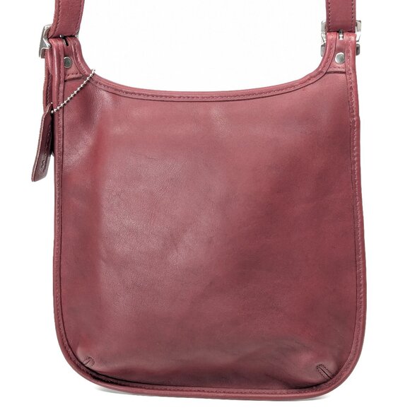 COACH USA Vintage Red Leather Crossbody Shoulder Bag - Made in USA - Picture 6 of 15